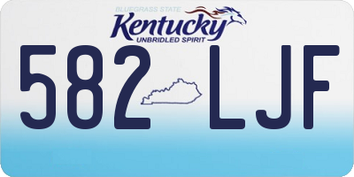 KY license plate 582LJF