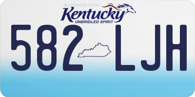KY license plate 582LJH
