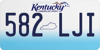 KY license plate 582LJI