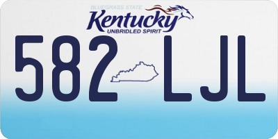 KY license plate 582LJL