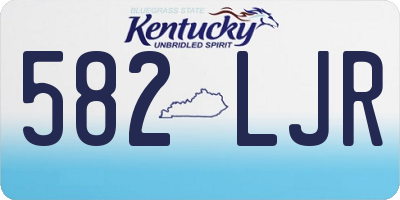 KY license plate 582LJR