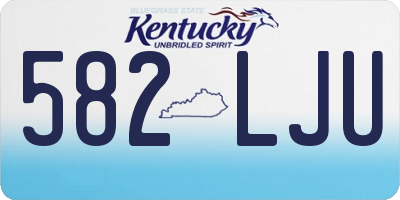 KY license plate 582LJU