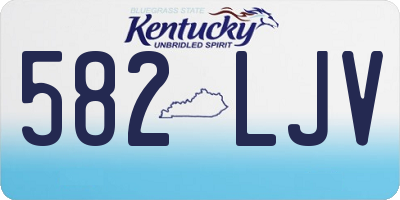 KY license plate 582LJV