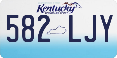 KY license plate 582LJY