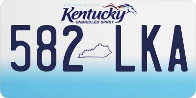 KY license plate 582LKA