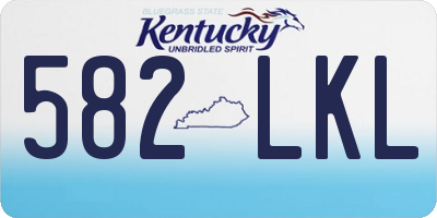KY license plate 582LKL