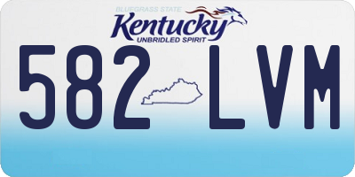 KY license plate 582LVM