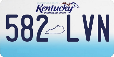 KY license plate 582LVN