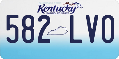 KY license plate 582LVO