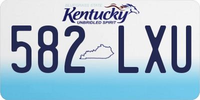 KY license plate 582LXU