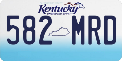 KY license plate 582MRD