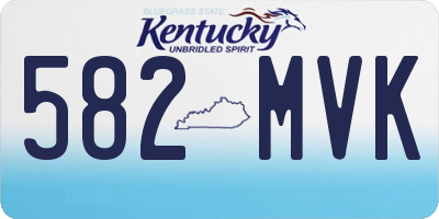 KY license plate 582MVK