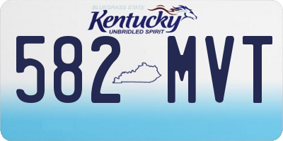 KY license plate 582MVT