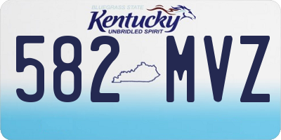 KY license plate 582MVZ