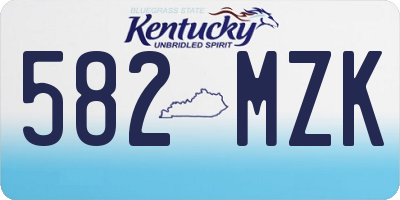 KY license plate 582MZK
