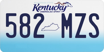 KY license plate 582MZS