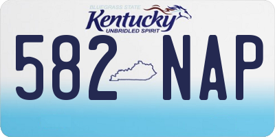 KY license plate 582NAP