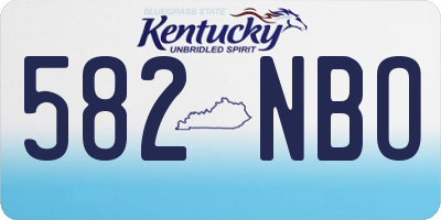 KY license plate 582NBO