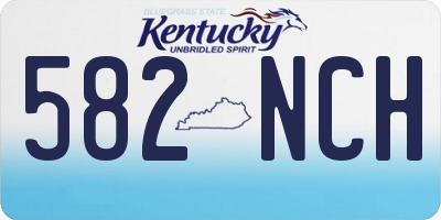 KY license plate 582NCH