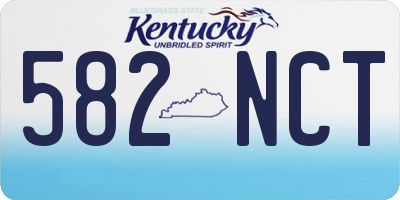 KY license plate 582NCT