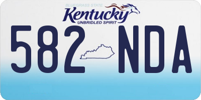 KY license plate 582NDA
