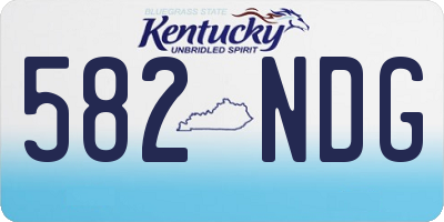 KY license plate 582NDG