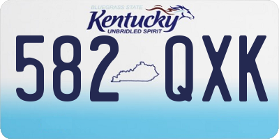 KY license plate 582QXK