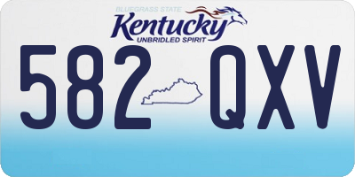 KY license plate 582QXV