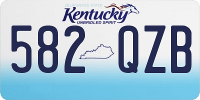 KY license plate 582QZB