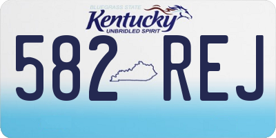 KY license plate 582REJ