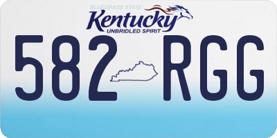 KY license plate 582RGG