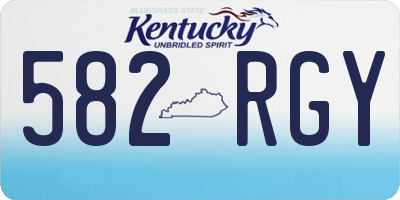 KY license plate 582RGY