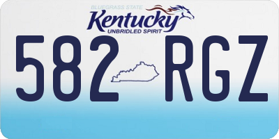 KY license plate 582RGZ