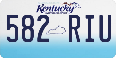 KY license plate 582RIU