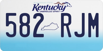 KY license plate 582RJM