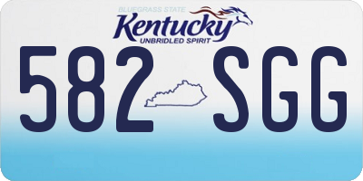 KY license plate 582SGG