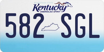KY license plate 582SGL