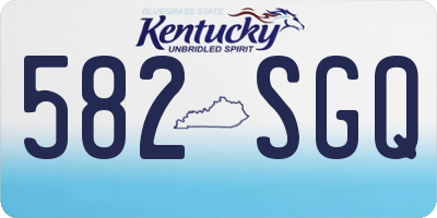 KY license plate 582SGQ