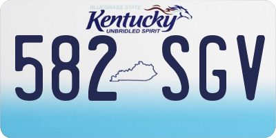 KY license plate 582SGV