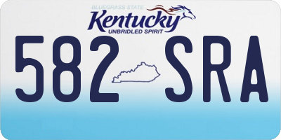 KY license plate 582SRA