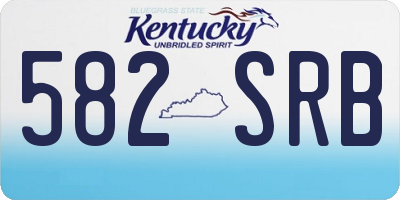 KY license plate 582SRB