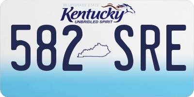 KY license plate 582SRE