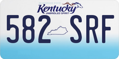 KY license plate 582SRF