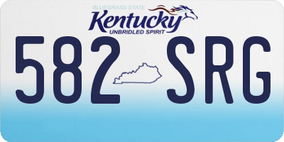 KY license plate 582SRG