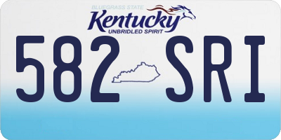 KY license plate 582SRI
