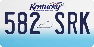 KY license plate 582SRK