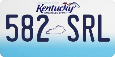 KY license plate 582SRL