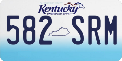 KY license plate 582SRM