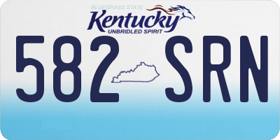 KY license plate 582SRN