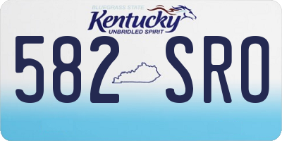 KY license plate 582SRO